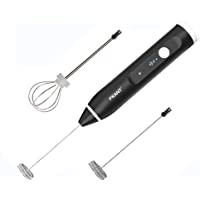 Espumador de Leche Eléctrico- Batidora de Leche Mano USB Recargable- Funcionamiento Silencioso Ajustable 3 Velocidades…